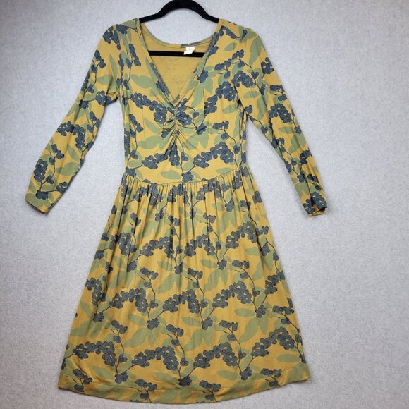 Kate Quinn Dress Womens Size XS Blueberry Sage Leaf Print Viscose Bamboo - Picture 1 of 14